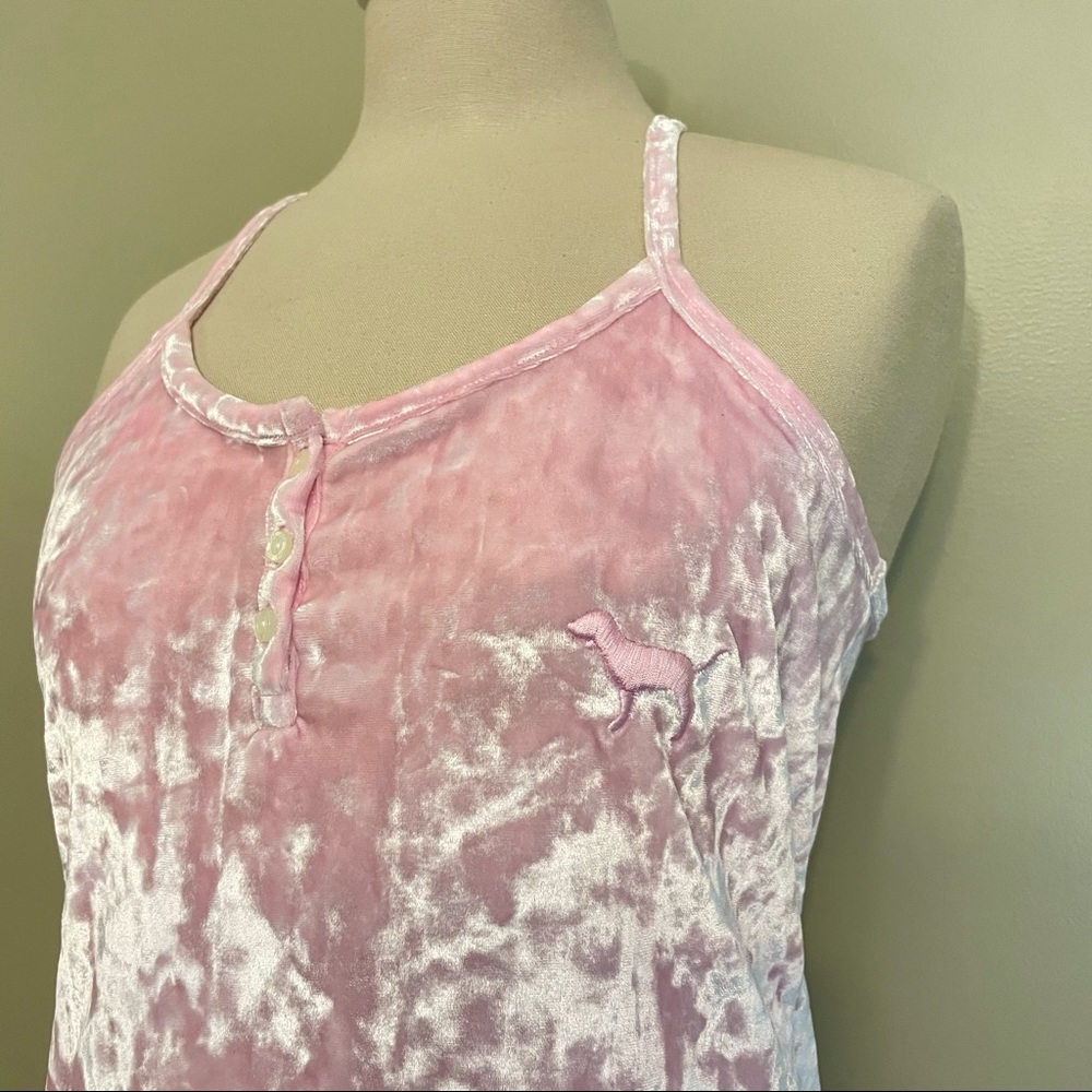 PINK velvet top NWOT - Picture 2 of 4